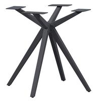 TISCHGESTELL Tablo Schwarz B: 80cm - Schwarz, MODERN, Metall (80/72/80cm) - Livetastic