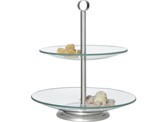 Stojan Na Cukrovinky Leonie - farby ušľachtilej ocele/číre, kov/sklo (21+25cm) - Mömax modern living Stojan Na Cukrovinky Leonie - farby ušľachtilej ocele/číre, kov/sklo (21+25cm) - Mömax modern living