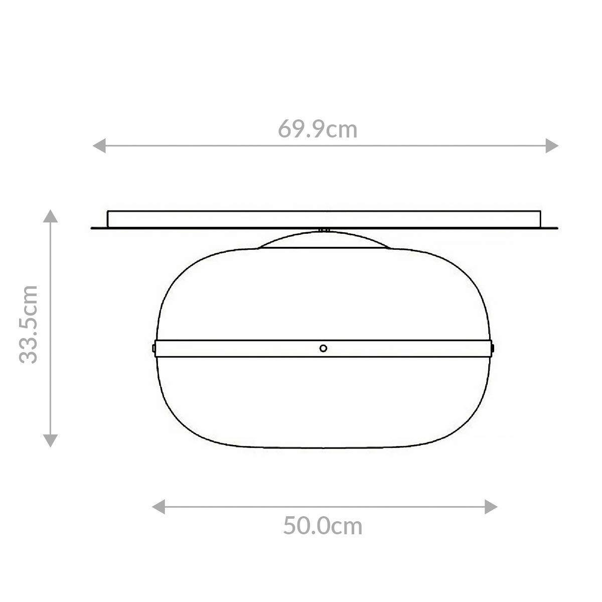 Mennyezeti Lámpa Qn-Nottingham-F-L-Ab - sárgarézszínű, Konventionell, üveg/fém (50/33,5cm) - Elstead Lighting