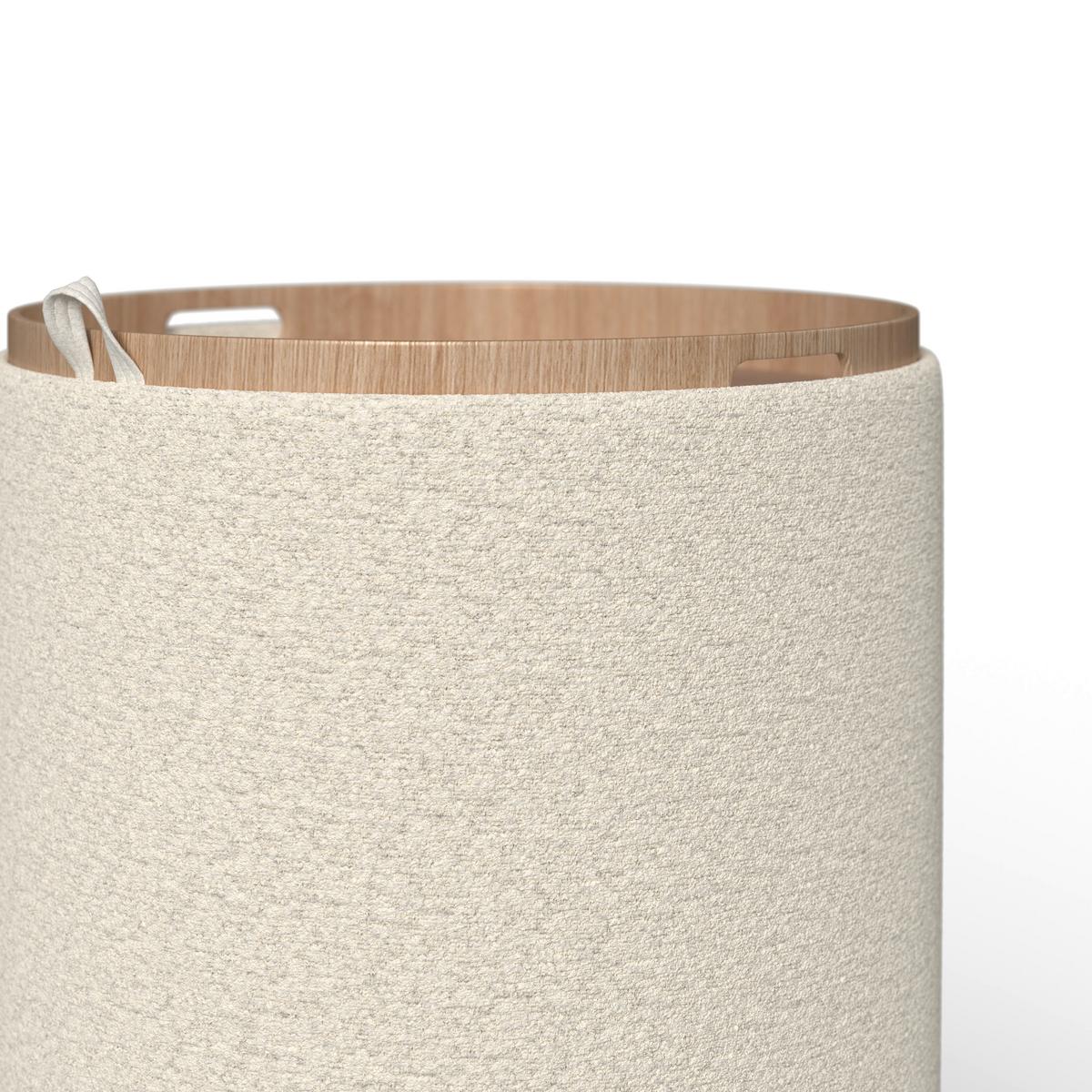 Sada taburetek MELANIE, bílé buklé - bílá, Moderní, kompozitní dřevo/textil (44cm) - Bessagi Home