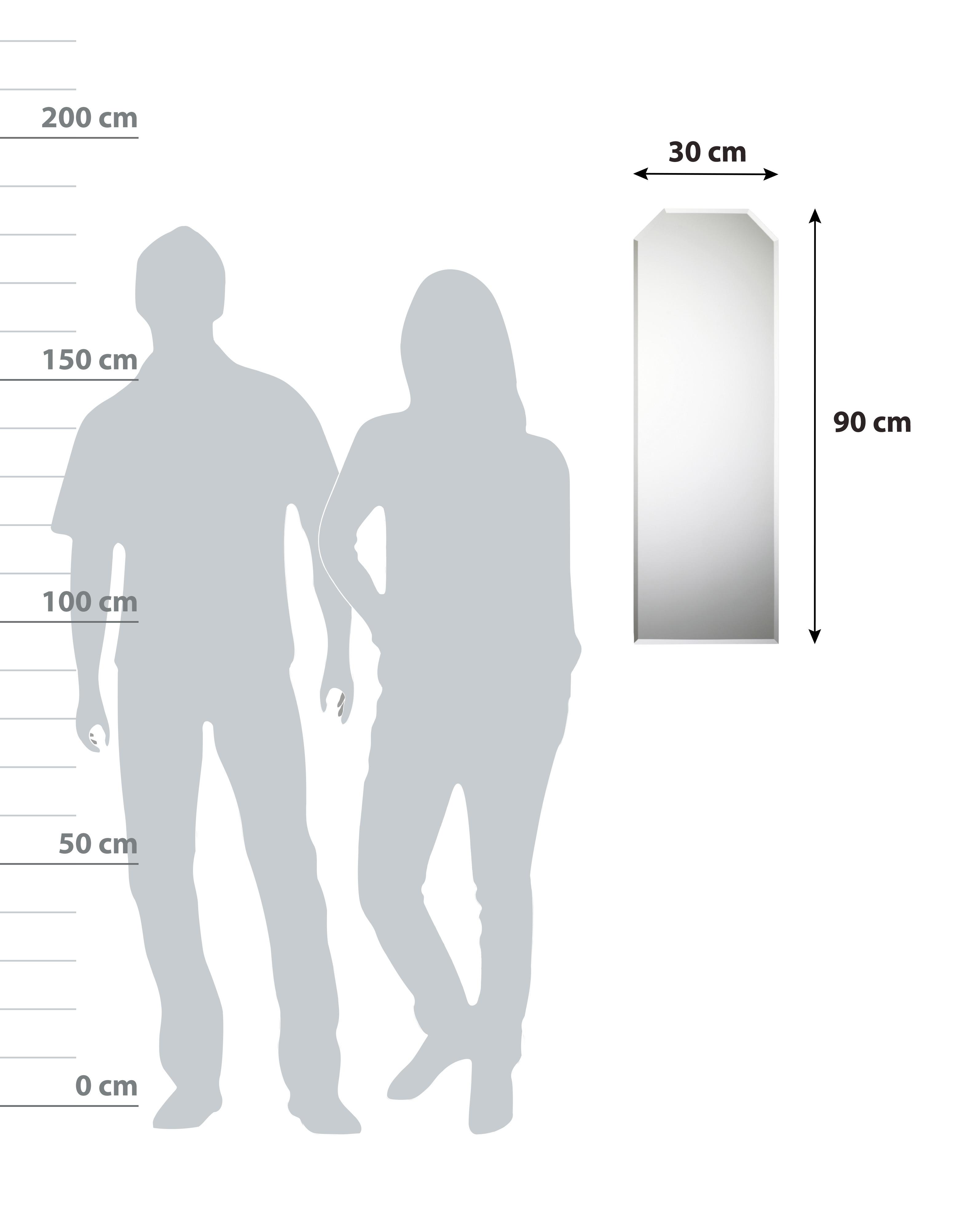 Wandspiegel Granat - MODERN, Glas (30/90/1cm)