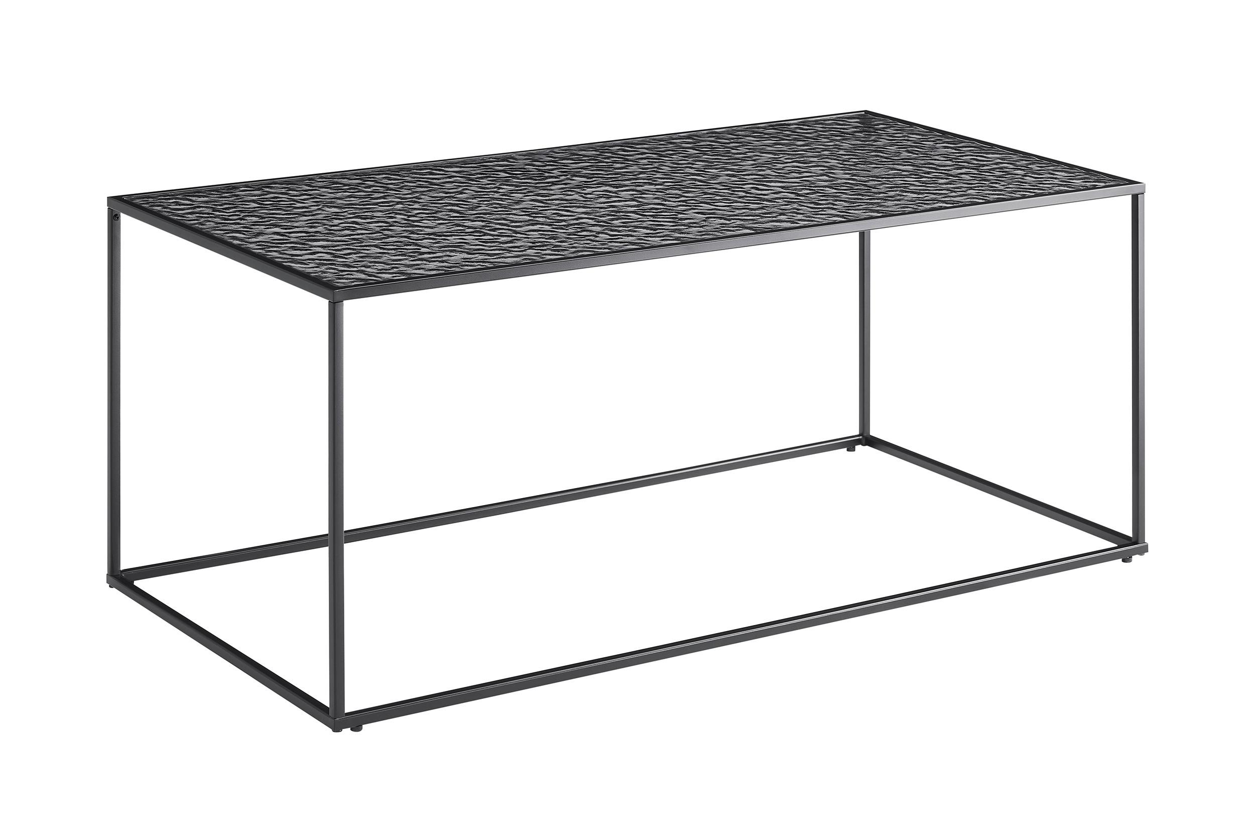 Couchtisch Schwarz B: 55 Cm - Schwarz, Design, Glas/Metall (110/55/45cm) - Livetastic