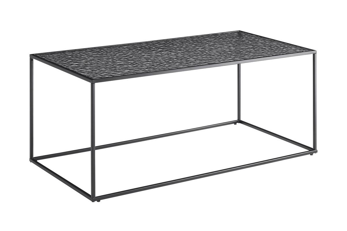 Couchtisch Schwarz B: 55 Cm - Schwarz, Design, Glas/Metall (110/55/45cm) - Livetastic