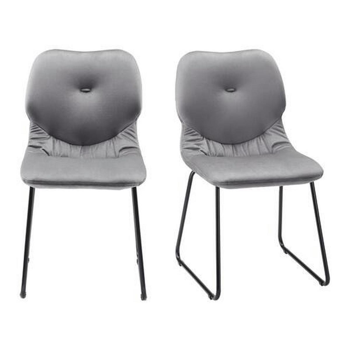 Stolička ALICA - čierna/sivá, Modern, kov/textil (57/83/46cm) - Bessagi Home