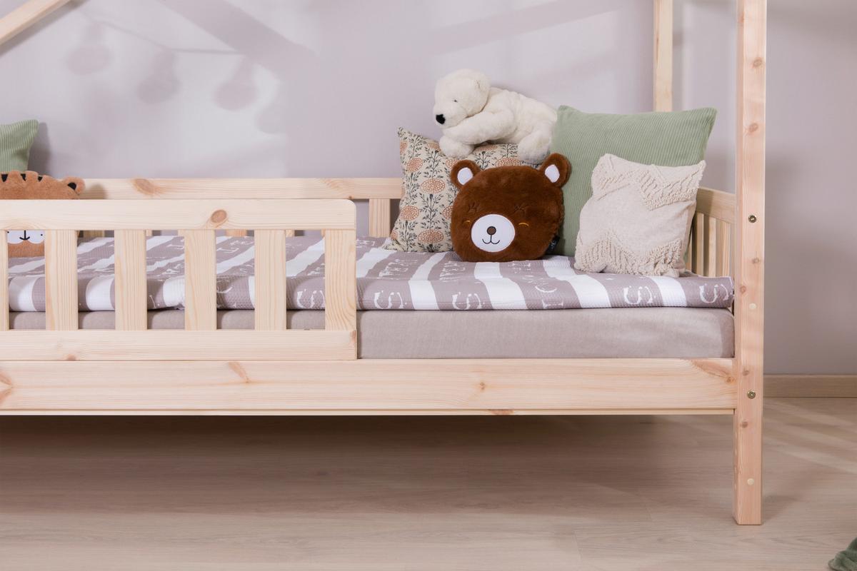 Hausbett Lou Naturfarben B: 140 Cm - Naturfarben/Weiß, MODERN, Holz/Textil (140/200cm) - MID.YOU