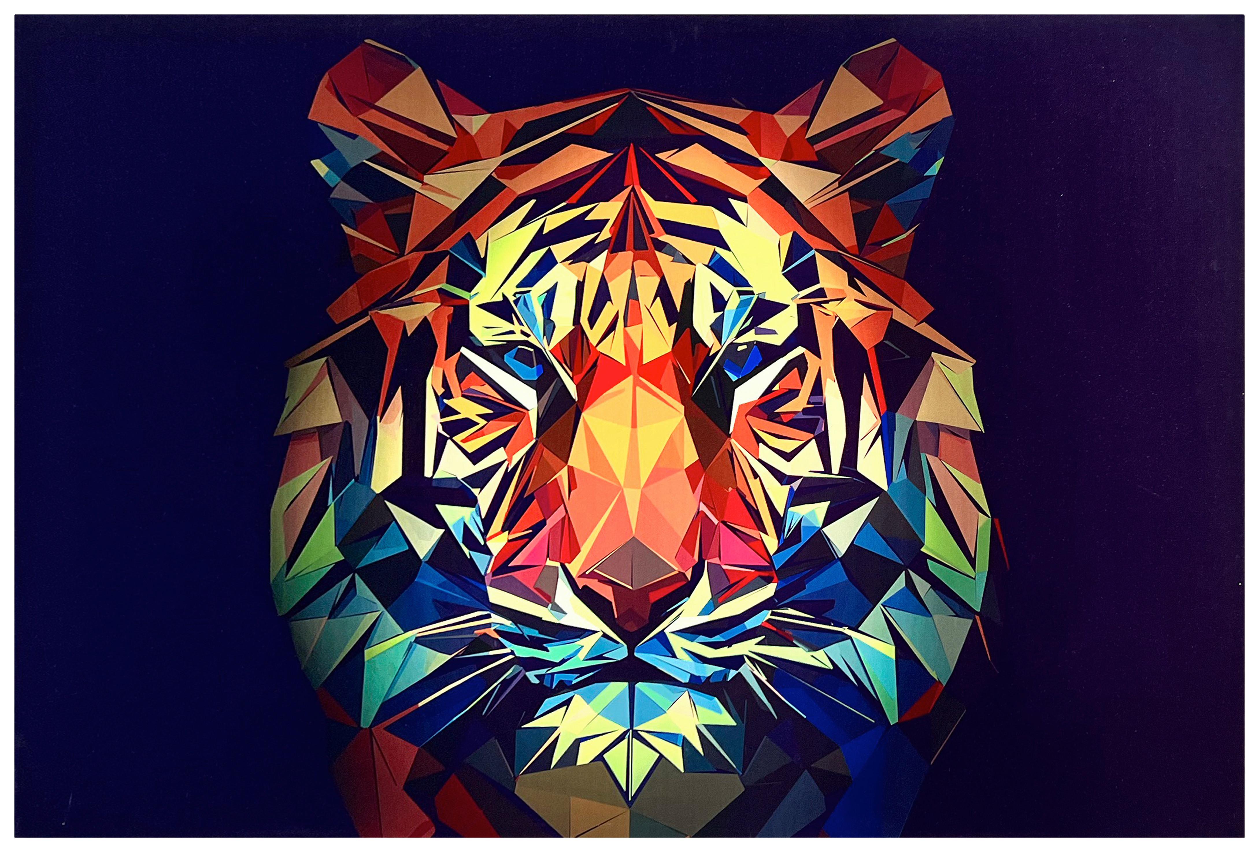 Leinwandbild Reinhard - Multicolor/Naturfarben, KONVENTIONELL, Holz/Textil (116/78/2,3cm) - Luca Bessoni