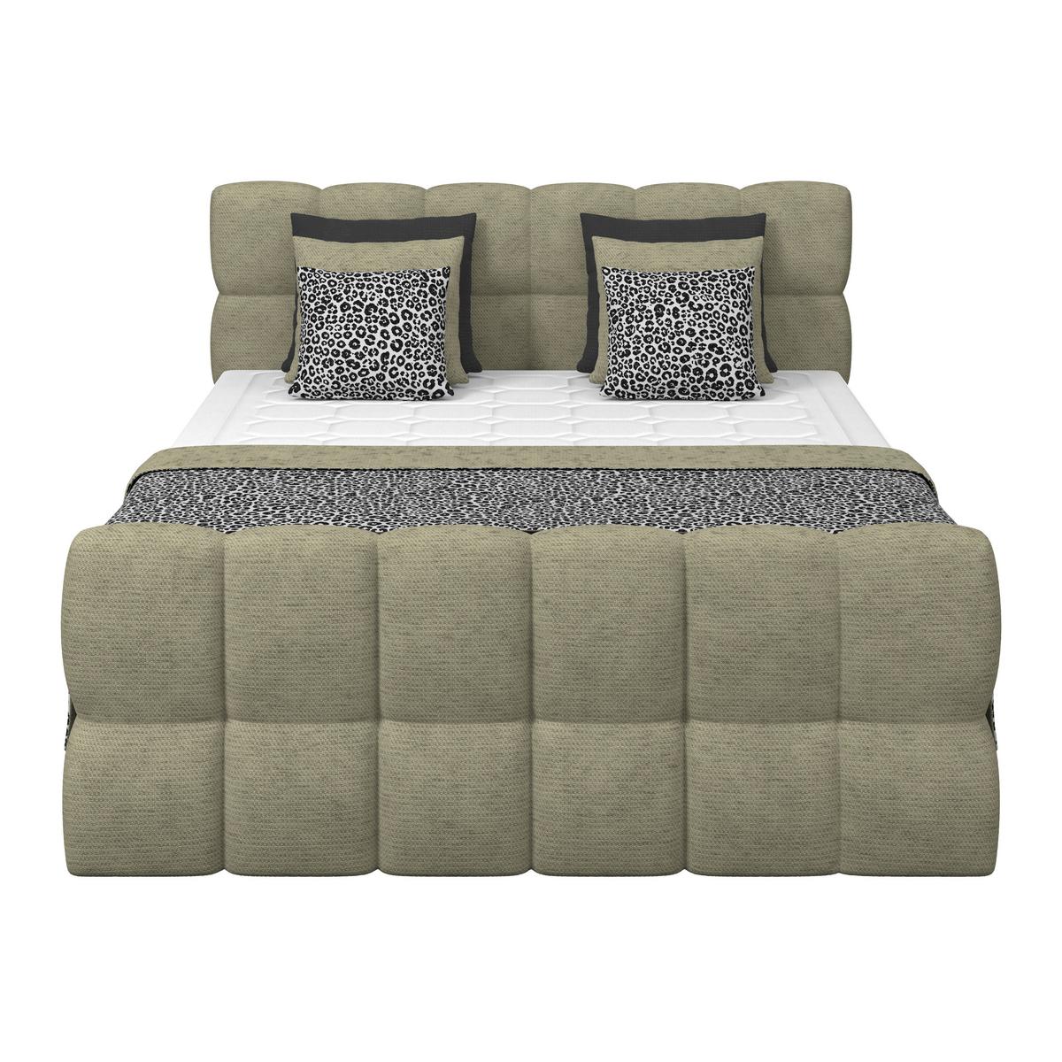 Boxspringbett Brisbane inkl. Bettkasten 160x200 - Schwarz/Grün, Trend, Holz/Holzwerkstoff (160/200cm) - Sembella
