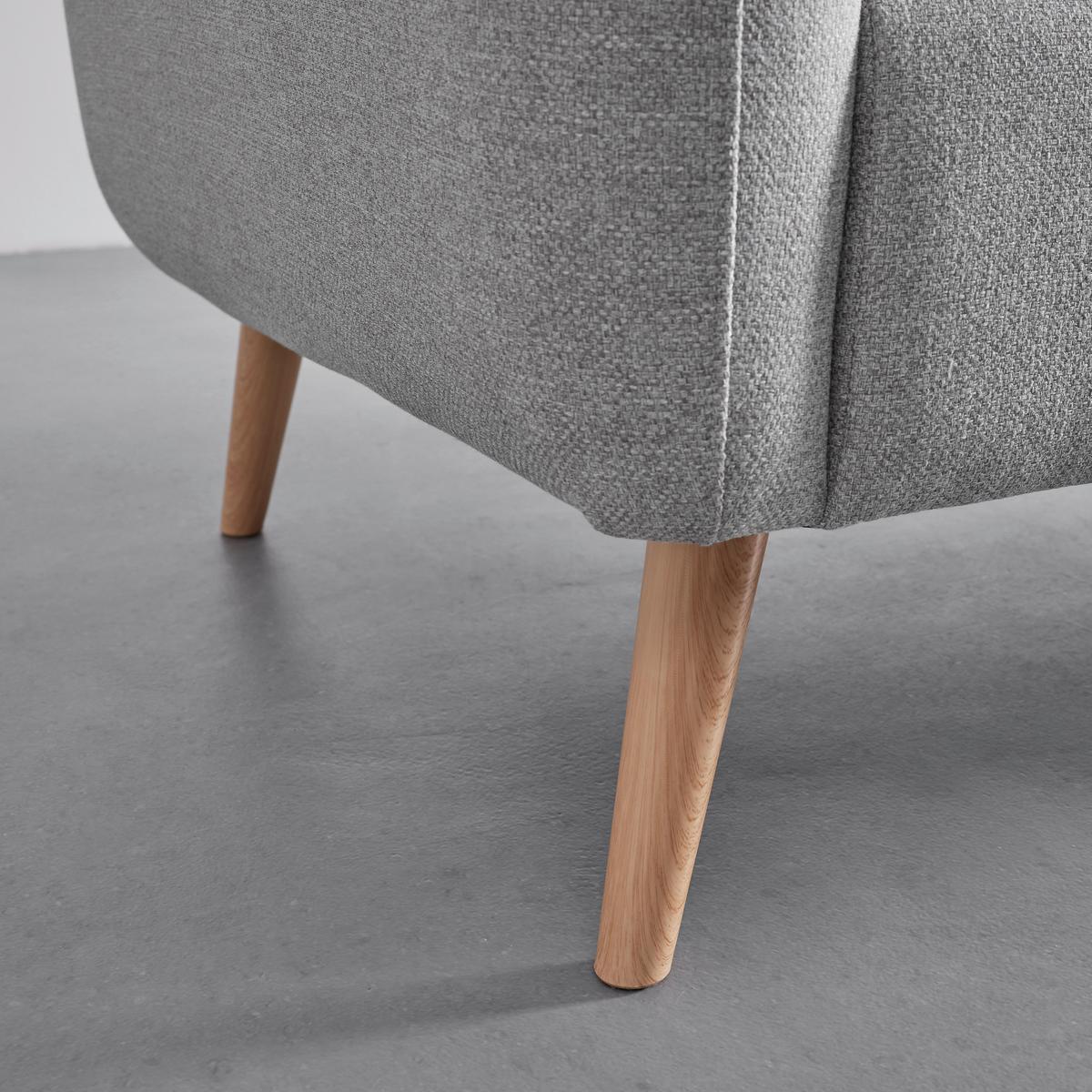 Pohovka PIA světle šedá - světle šedá/přírodní barvy, Moderní, dřevo/textil (146/76/75cm) - Bessagi Home