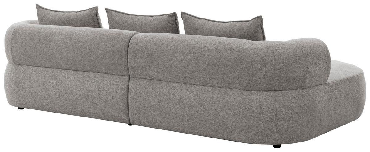 Ecksofa Ferro Grau S: 156x256 Cm - Schwarz/Grau, Design, Textil (156/256cm) - Livetastic