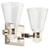 Bad-Wandleuchte IP44 4-Flammig Nickelfarben - Nickelfarben, Design, Glas/Metall (36.8/23/16.7cm) - Elstead Lighting
