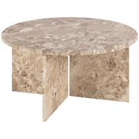 Konferenční stolek VEGA mramor kámen - hnědá, Design, kámen (90/90/42cm) - MID.YOU