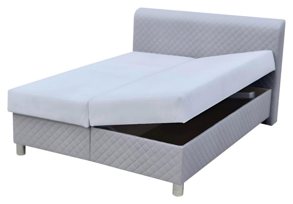 Kárpitozott Ágy Liam 160/200 Cm - szürke, Romantik / Landhaus, textil (160/200cm)