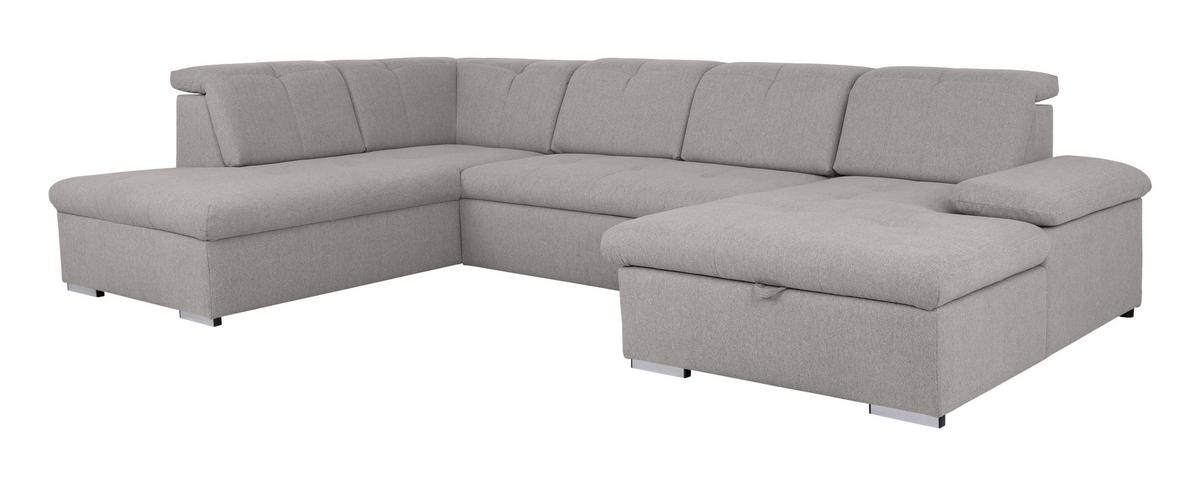 Wohnlandschaft Ramzes Hellgrau U: 215x328x173 cm - Hellgrau/Grau, Design, Textil (215/328/173cm) - MID.YOU