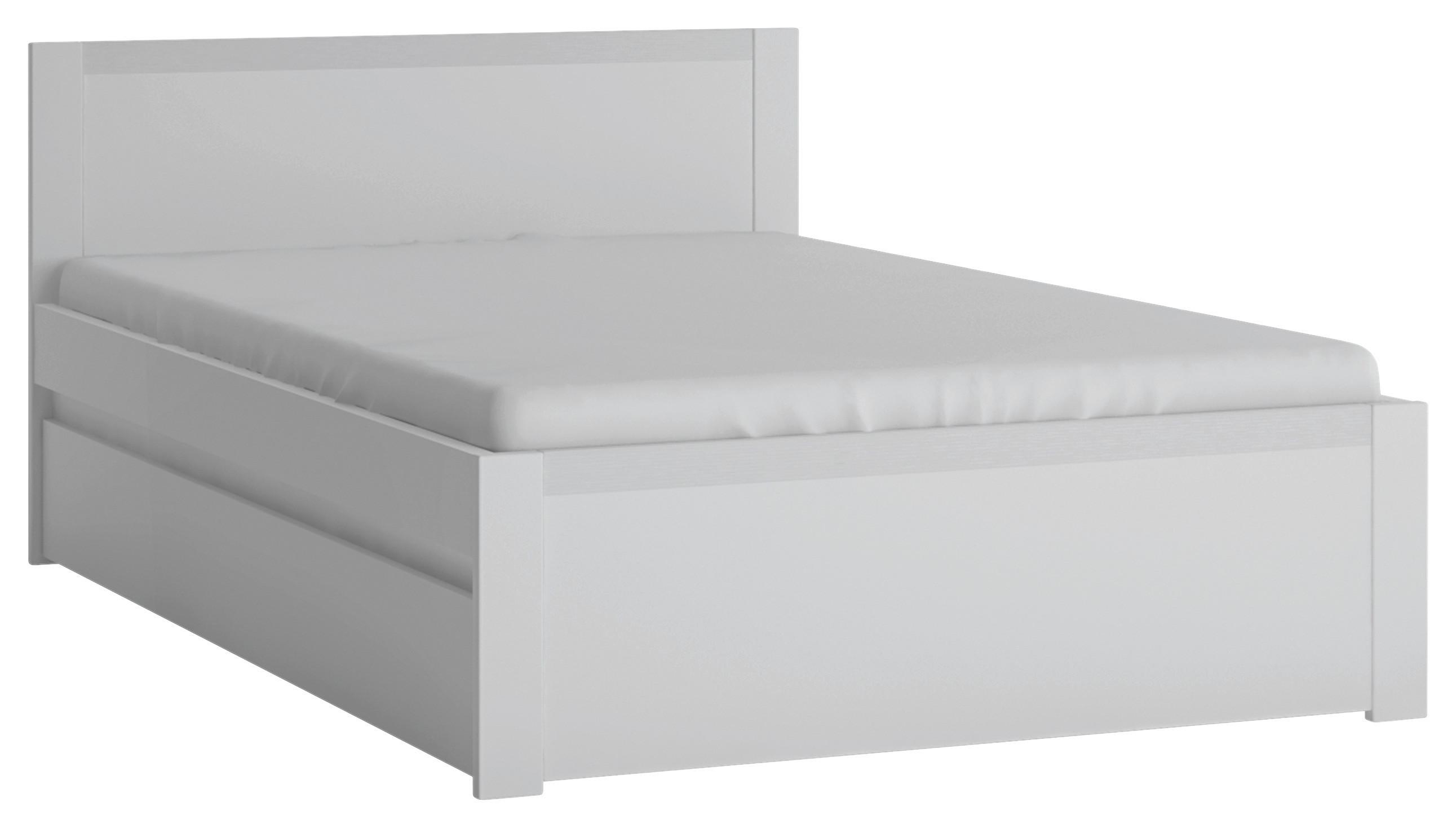Postel NOVI barva bílá - bílá/černá, Moderní, kompozitní dřevo/plast (120/200cm) - Premium Living