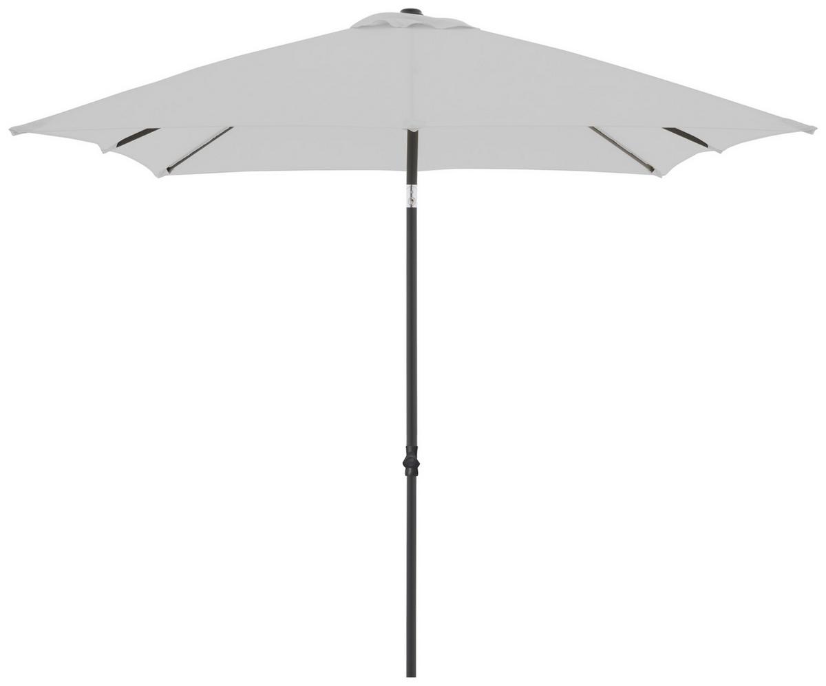 Sonnenschirm Push Up Basic Lbh: 208x208x248 Cm Hellgrau - Anthrazit/Hellgrau, Basics, Textil/Metall (208/208/248cm) - Doppler