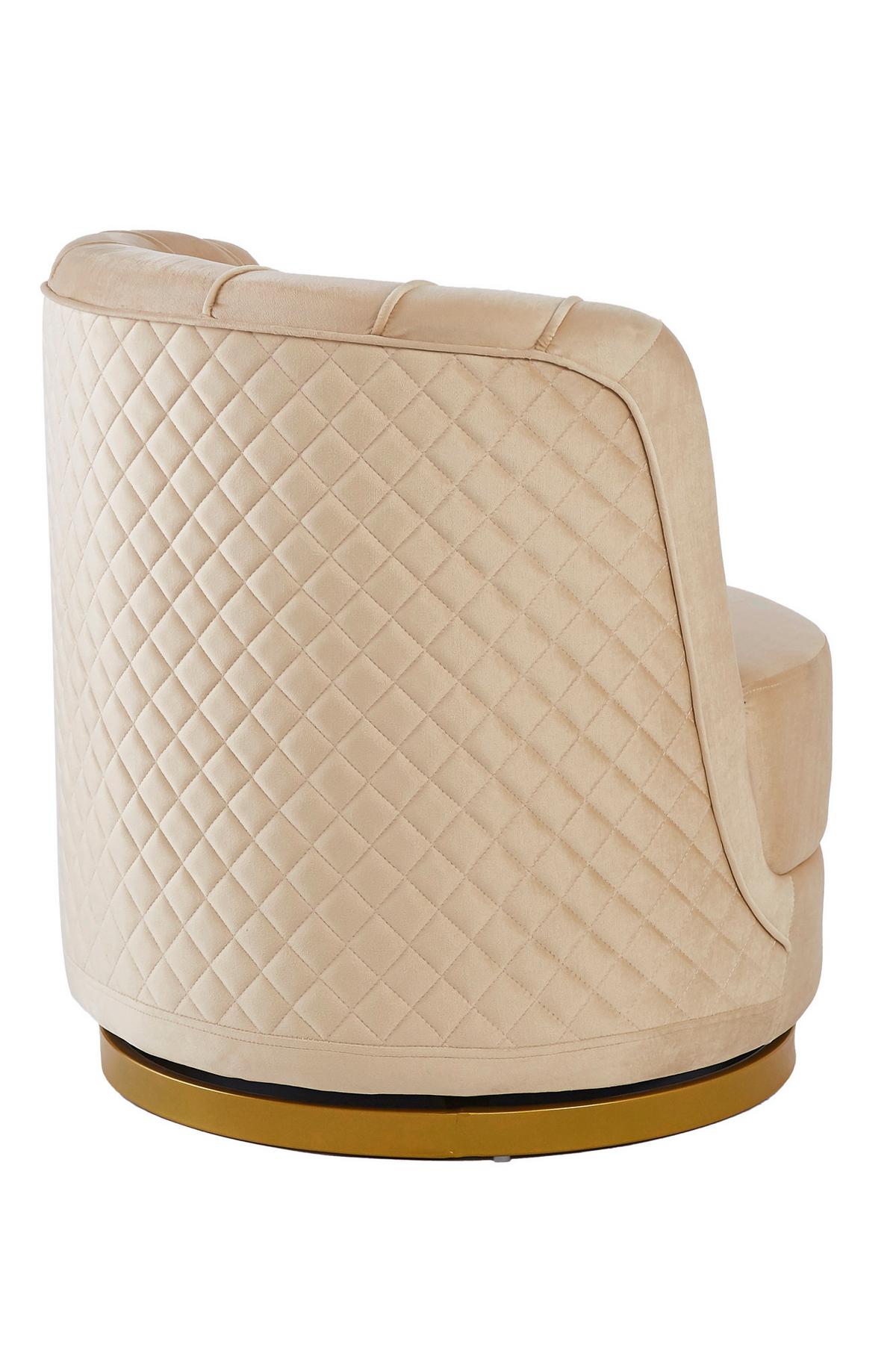 Sessel Beige B: 68 Cm - Beige/Goldfarben, MODERN, Textil (68/77/57cm) - Livetastic