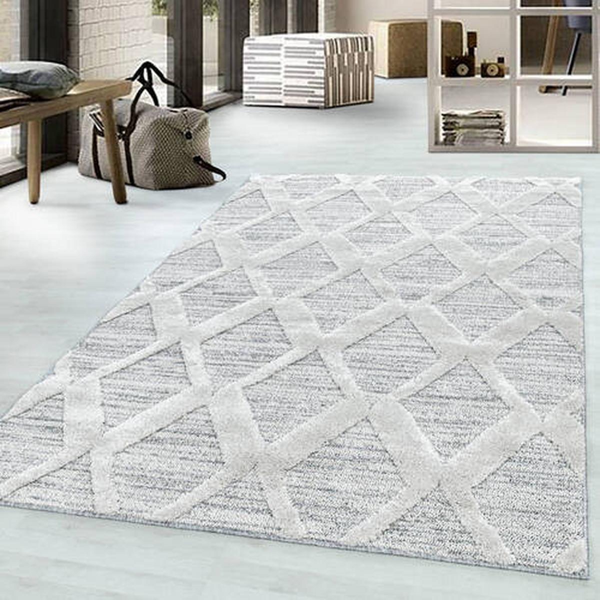 Webteppich Grau Pisa 200x290 cm - Grau, KONVENTIONELL, Textil (200/290cm)