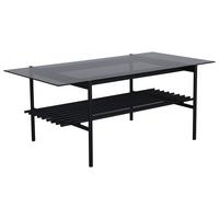 Couchtisch Von Staf - Schwarz, Design, Glas/Metall (120/60/48cm) - Livetastic