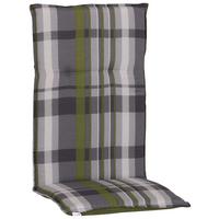 Sesselauflage Hochlehner Grün/Grau Kariert - Grün, Basics, Textil (120/48/5cm)