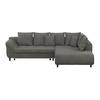 Ecksofa Mit Schlaffunktion Mendoza New Chenille 309x197cm - Anthrazit/Schwarz, KONVENTIONELL, Textil (309/197cm) - Ondega