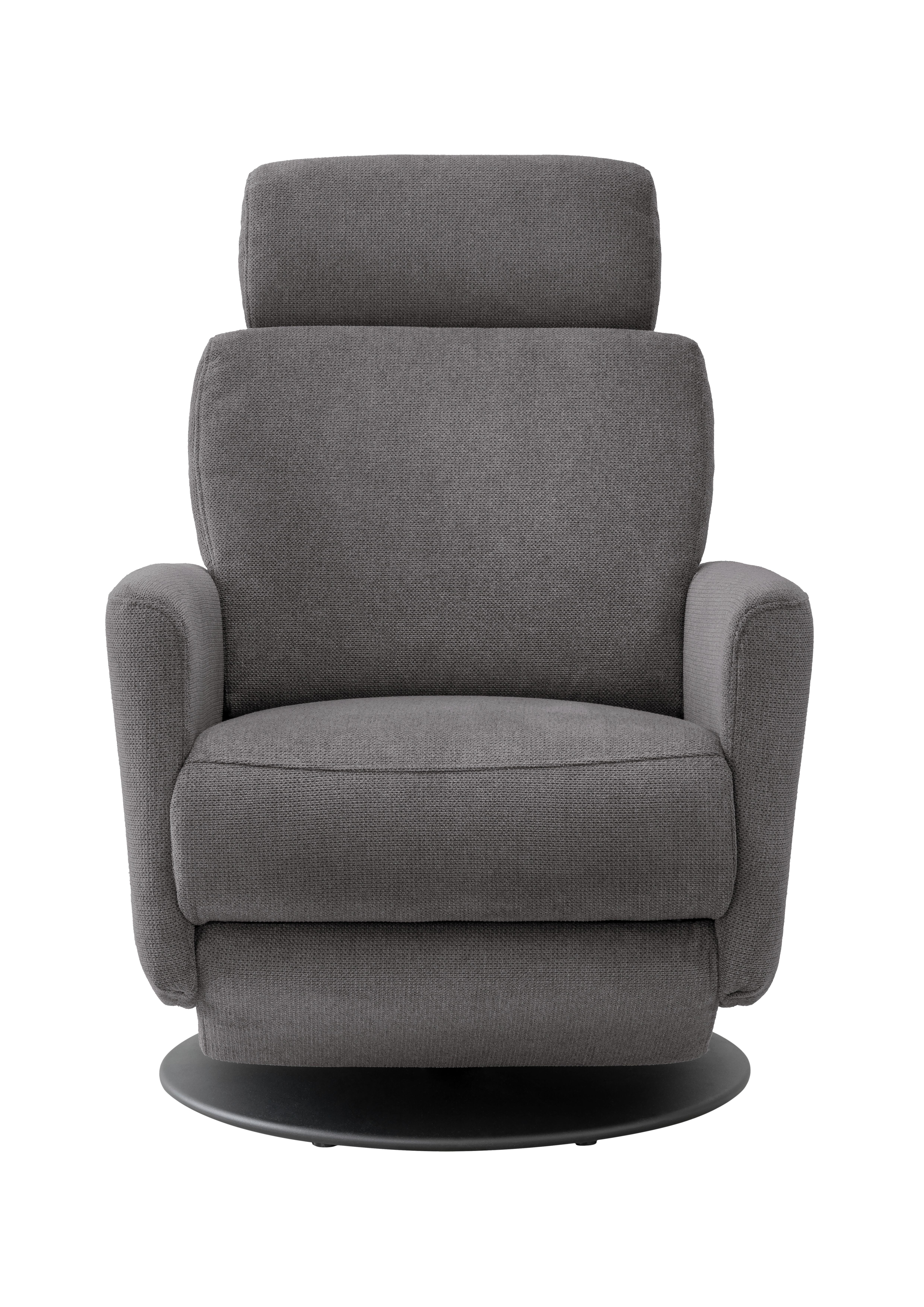 Relaxsessel Centrale T: 87-154 cm, Greige - Greige/Schwarz, MODERN, Textil (77/105/87-154cm) - Livetastic