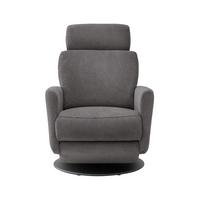 Relaxsessel Centrale T: 87-154 Cm, Greige - Greige/Schwarz, MODERN, Textil (77/105/87-154cm) - Livetastic
