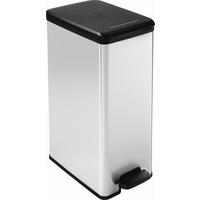 Pedálos Szemetes 40 Literes - ezüstszínű, műanyag (25/60.7/39.3cm)