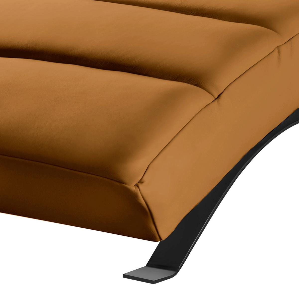 Relaxliege Swing Black Cognac B: 65 Cm - Cognac/Schwarz, Design, Textil (65/65-95/171cm) - Livetastic