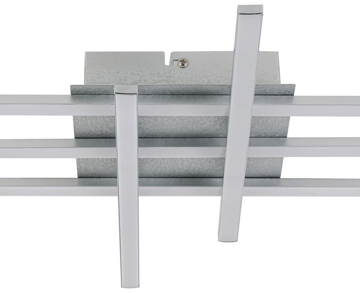 LED-Deckenleuchte Cindy - Silberfarben, Basics, Kunststoff/Metall (40/69/6,5cm) - Luca Bessoni