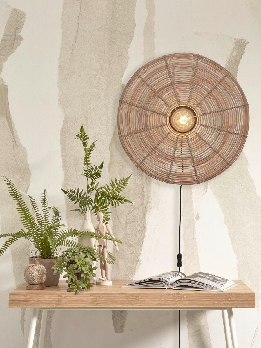 Wandleuchte Tanami/W/5514/N - Naturfarben, Trend, Naturmaterialien (14/55/55cm) - Good & Mojo