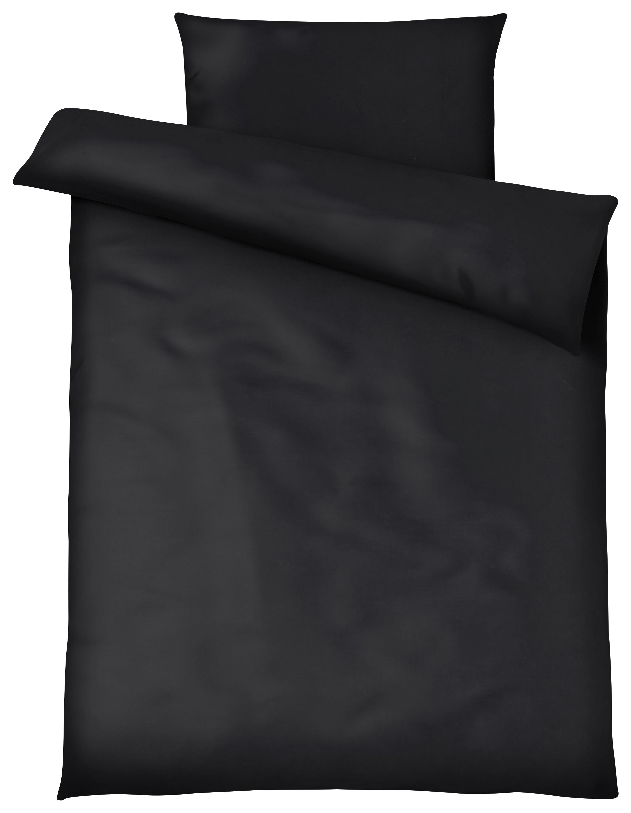 Povlečení Blacky, 140/200cm, Černá - černá, Moderní, textil (140/200cm) - Modern Living