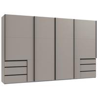SCHWEBETÜRENSCHRANK Level Saharagrau B: 350cm - Grau/Sahara, Basics, Holzwerkstoff (350/216/65cm) - MID.YOU