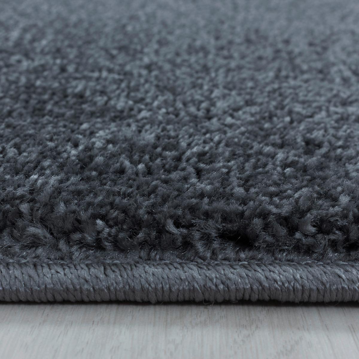 Hochflor Teppich Grau Rio 80x150 cm - Grau, Basics, Textil (80/150cm)