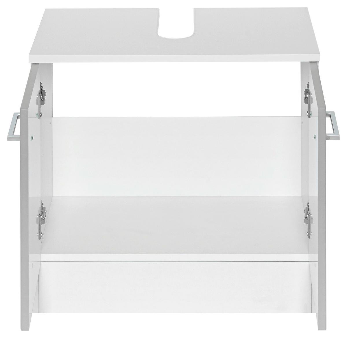 Waschbeckenunterschrank Riga Hellgrau/weiß B: 60 Cm - Hellgrau/Weiß, MODERN, Holzwerkstoff (60cm) - Held