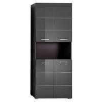 Hochschrank Amanda B: 73 Cm Grau - Silberfarben/Grau, MODERN, Holzwerkstoff (73/190/31cm) - MID.YOU