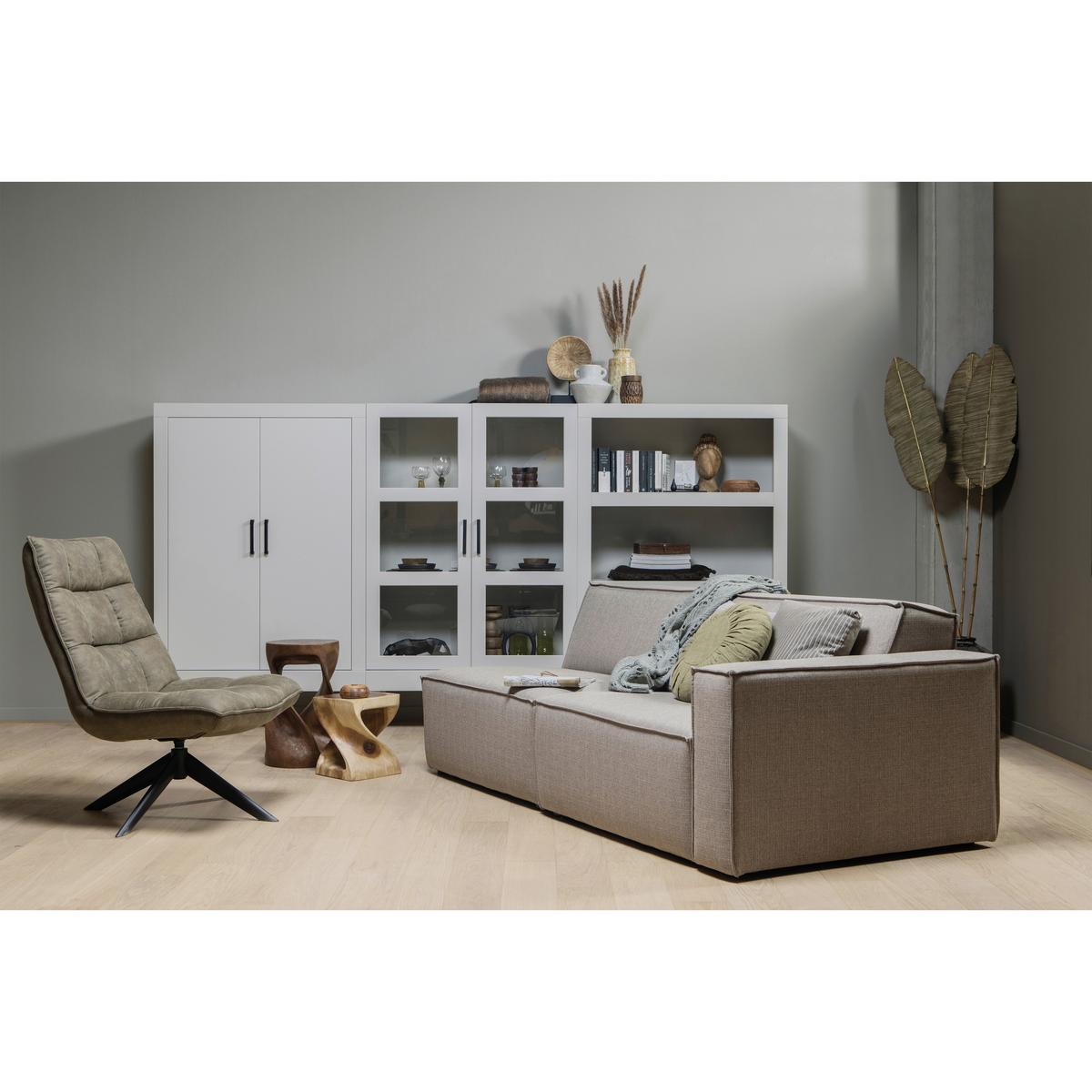 Sessel Jouke Grün B: 70cm - Schwarz/Grün, Design, Textil (70/97/85cm) - Livetastic