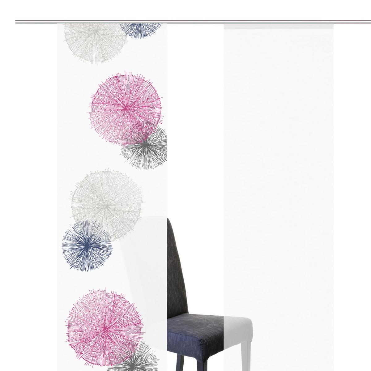 Flächenvorhang 5-Tlg. Rawlins B: 60 cm, Flieder - Flieder, Basics, Textil (60/245cm)
