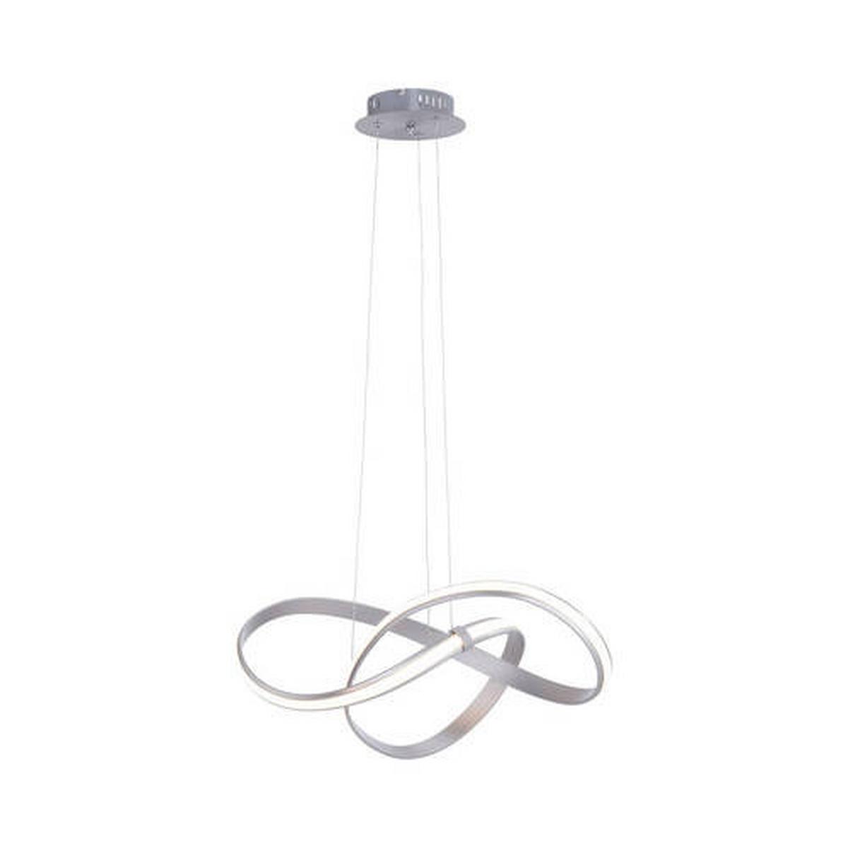 LED-Hängeleuchte Melinda H: 120 cm 1-Flammig dimmbar - Grau, Design, Kunststoff/Metall (57/57/120cm) - Paul Neuhaus