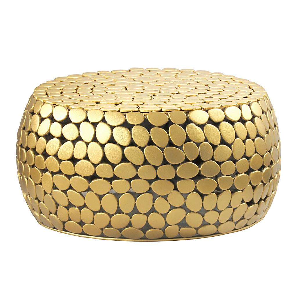 Couchtisch Aluminium goldfarben - Goldfarben, Design, Metall (66/66/32cm) - Livetastic