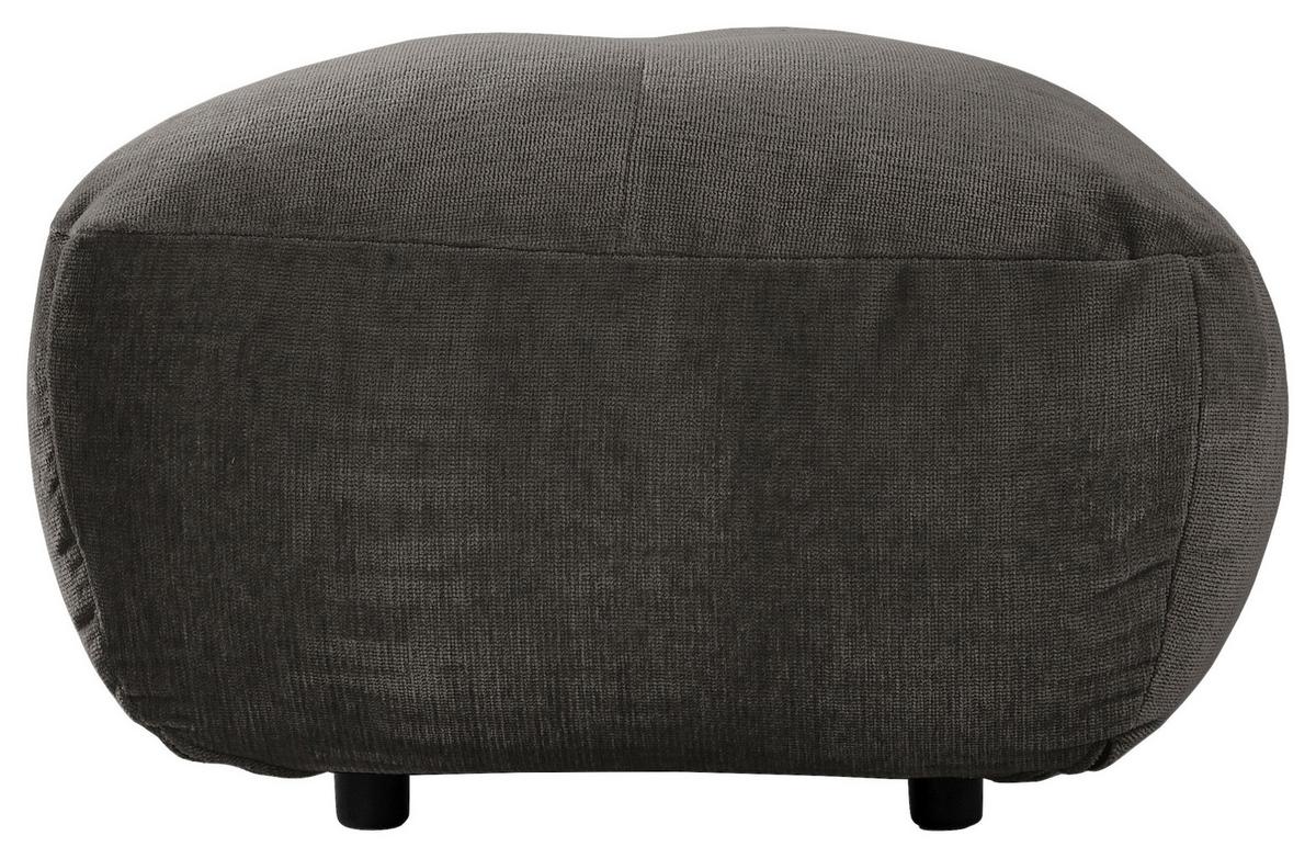 Hocker Be Fluffy - Anthrazit/Schwarz, MODERN, Textil (112/46/65cm) - Trendmanufaktur