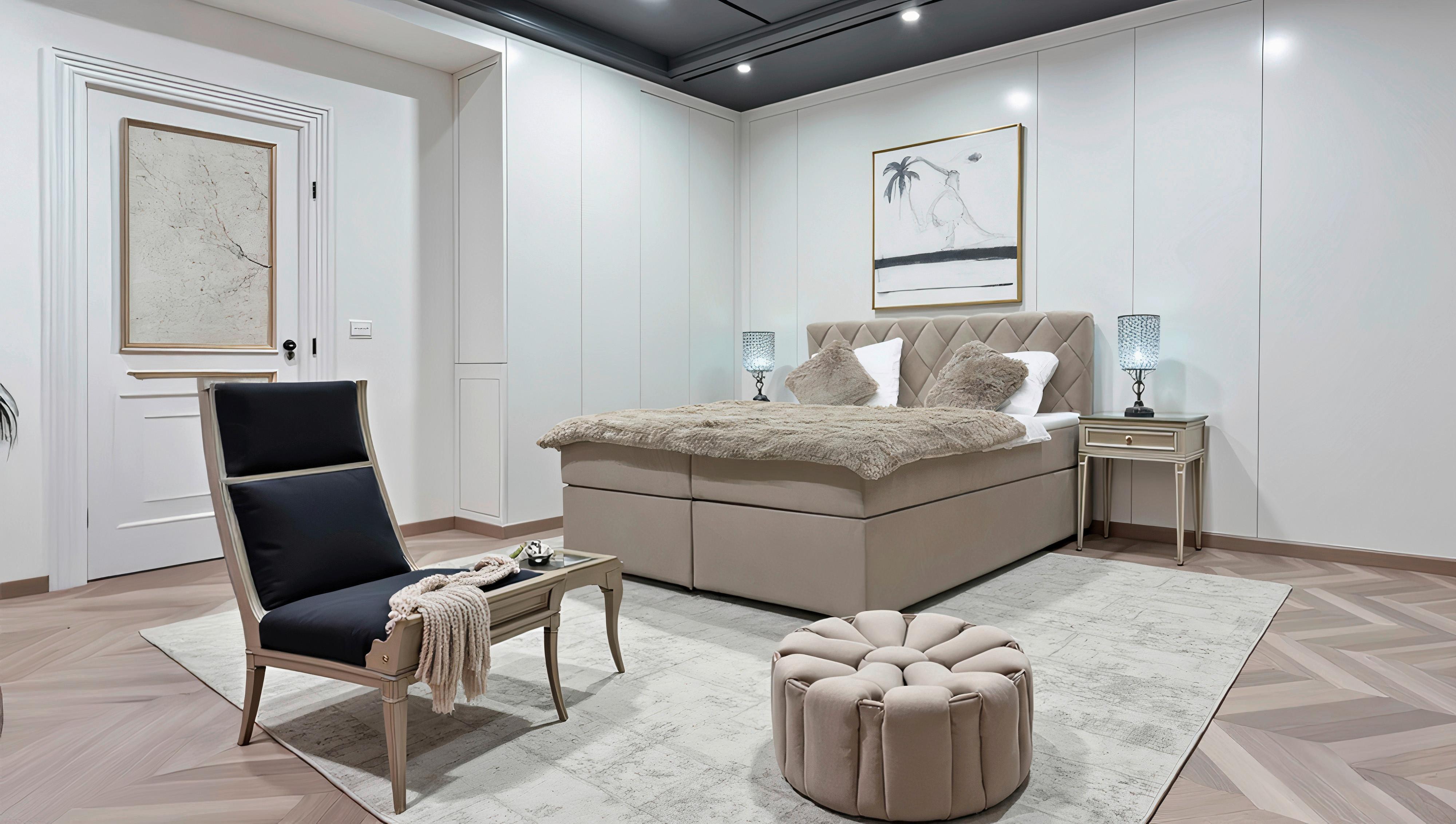 Boxbett Capri Beige Lf: 180x200 Cm - Beige, MODERN, Textil (180/200cm) - Livetastic