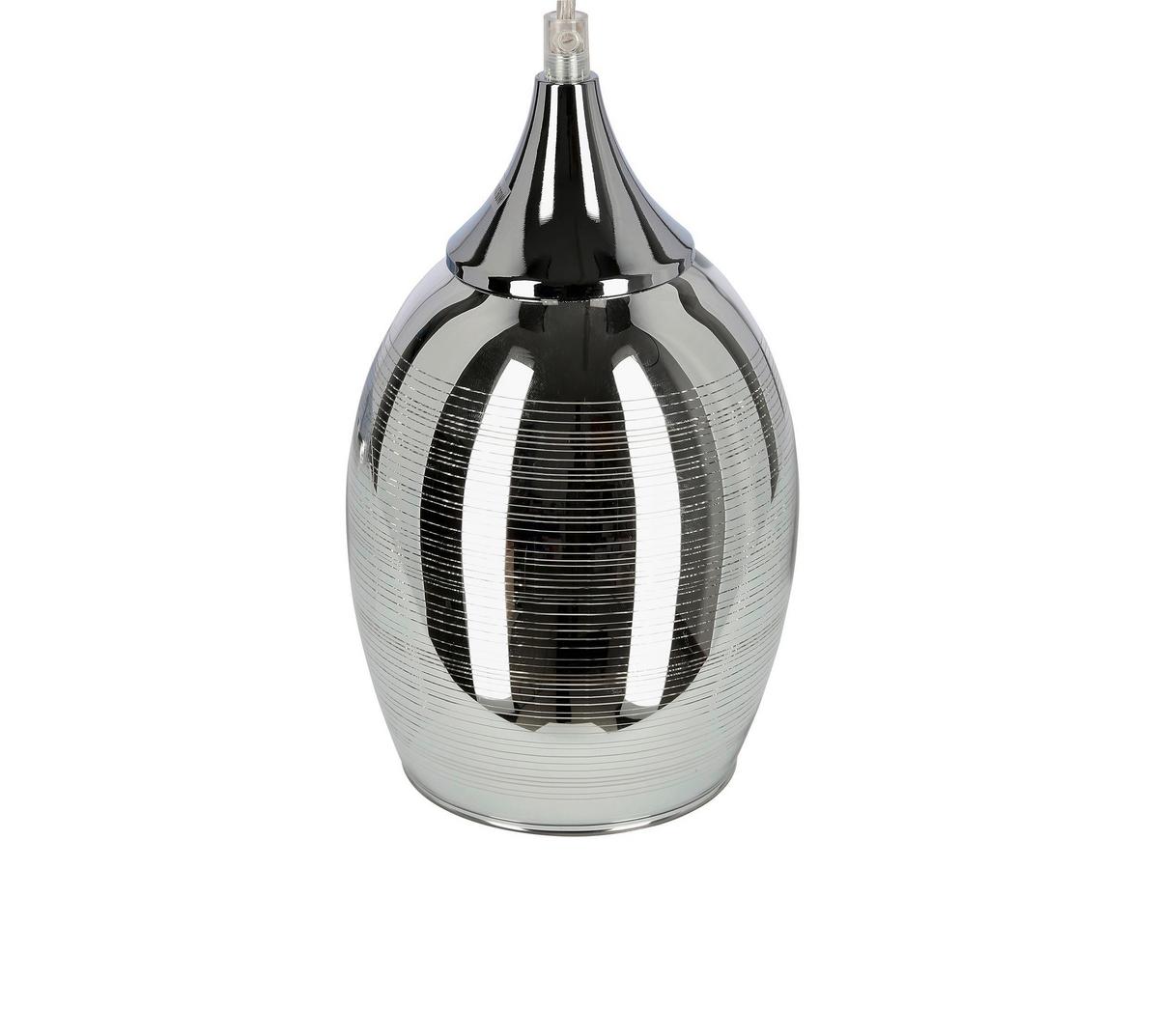 Hängeleuchte 33-60181 - Chromfarben, Design, Metall (35/35/125cm)