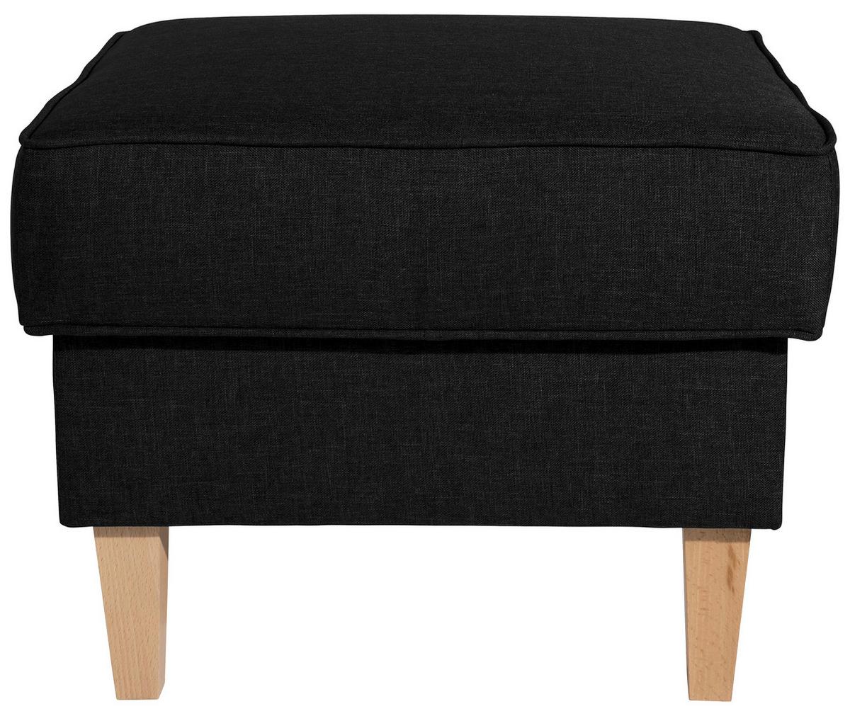 Hocker Lorris - Buchefarben/Schwarz, Design, Textil (53/45/53cm) - Max Winzer