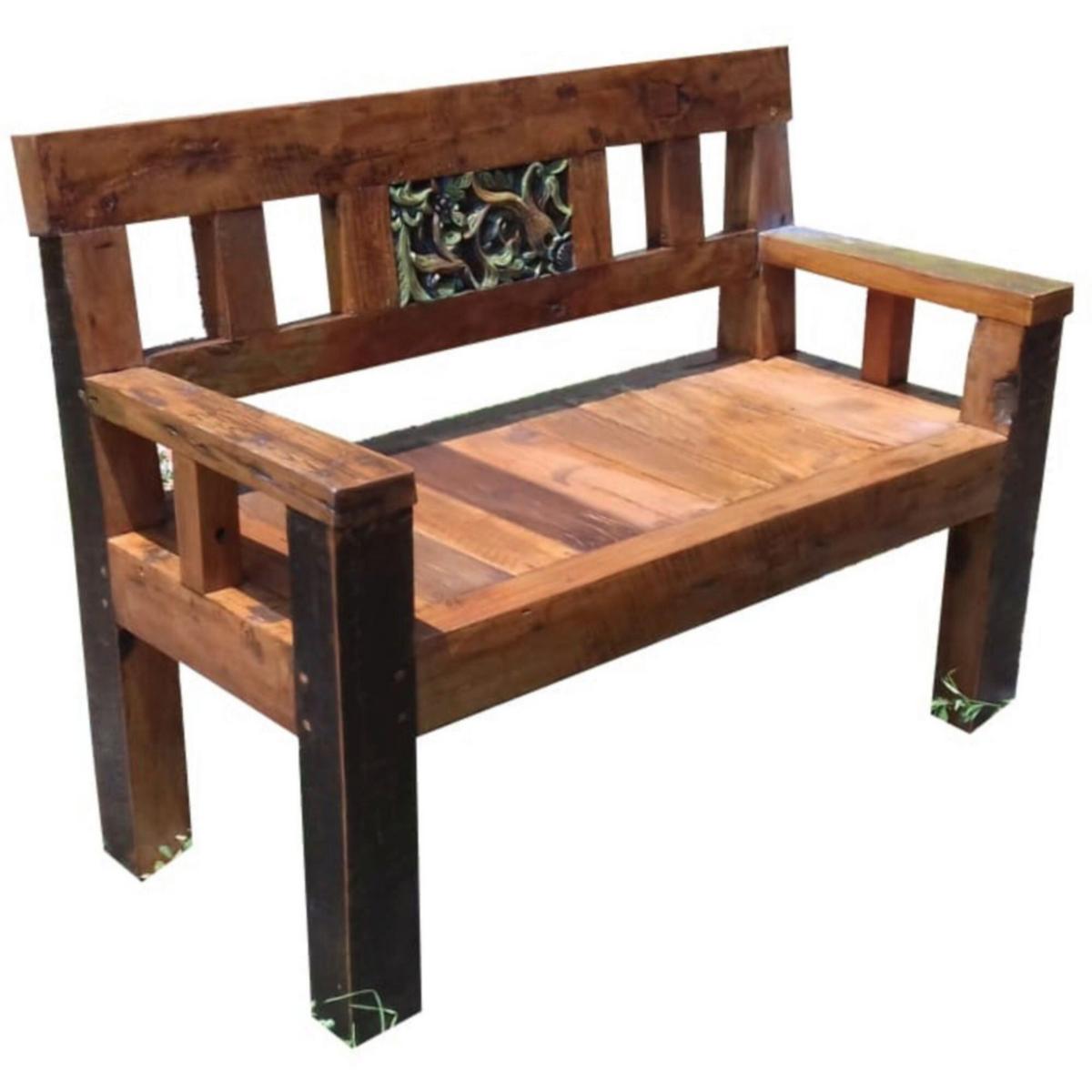 Gartenbank Sumba - Dunkelbraun, Basics, Holz (120/90/55cm) - Gardenson