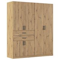 Drehtürenschrank 180 cm Maika Eiche Artisan - Eiche Artisan, MODERN, Holzwerkstoff (180/210/54cm) - Rauch Möbel