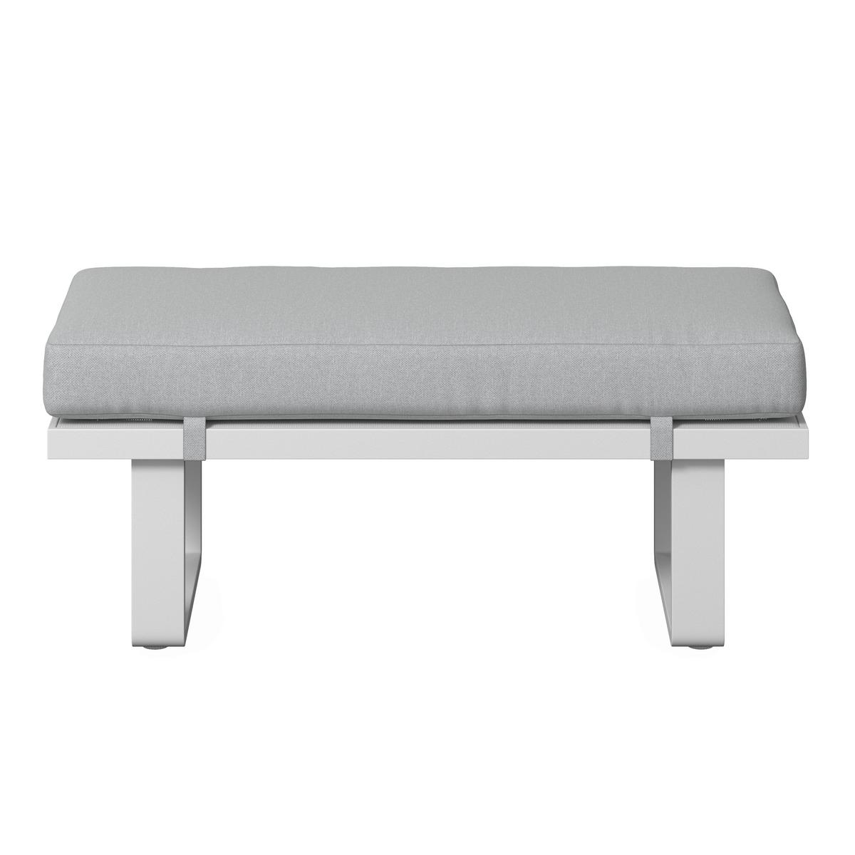 JEDÁLENSKÁ TERASOVÁ SÚPRAVA LEANDRA - biela/svetlosivá, Modern, kov/textil (288/253cm) - Bessagi Garden