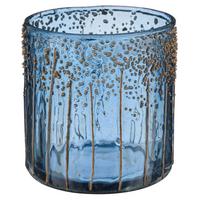 Teelichtglas Sven - Royalblau, Basics, Glas (8/9/8cm)