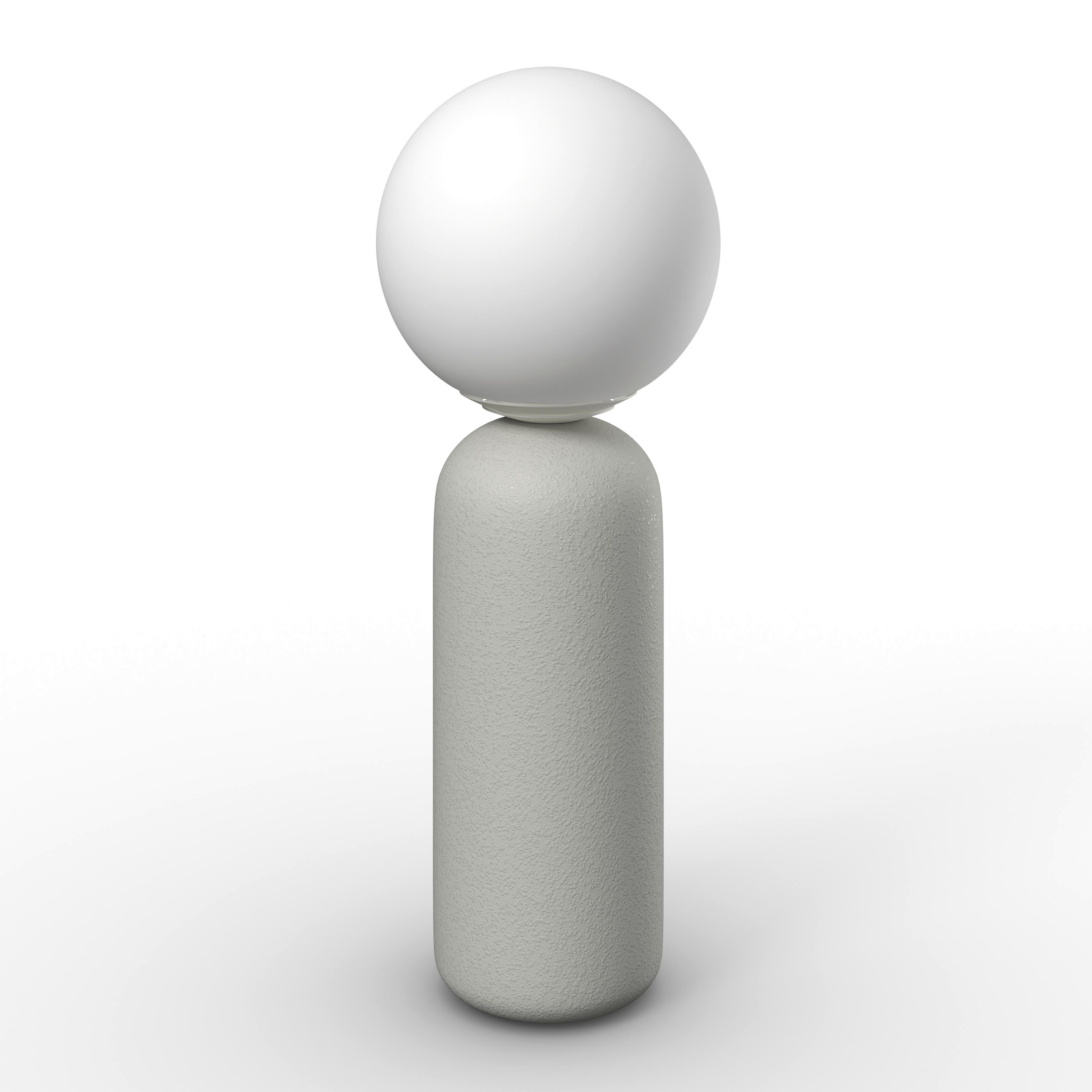 STOLNÍ LAMPA AMORA - bílá, Moderní, kov/keramika (20/52,5cm) - Bessagi Home