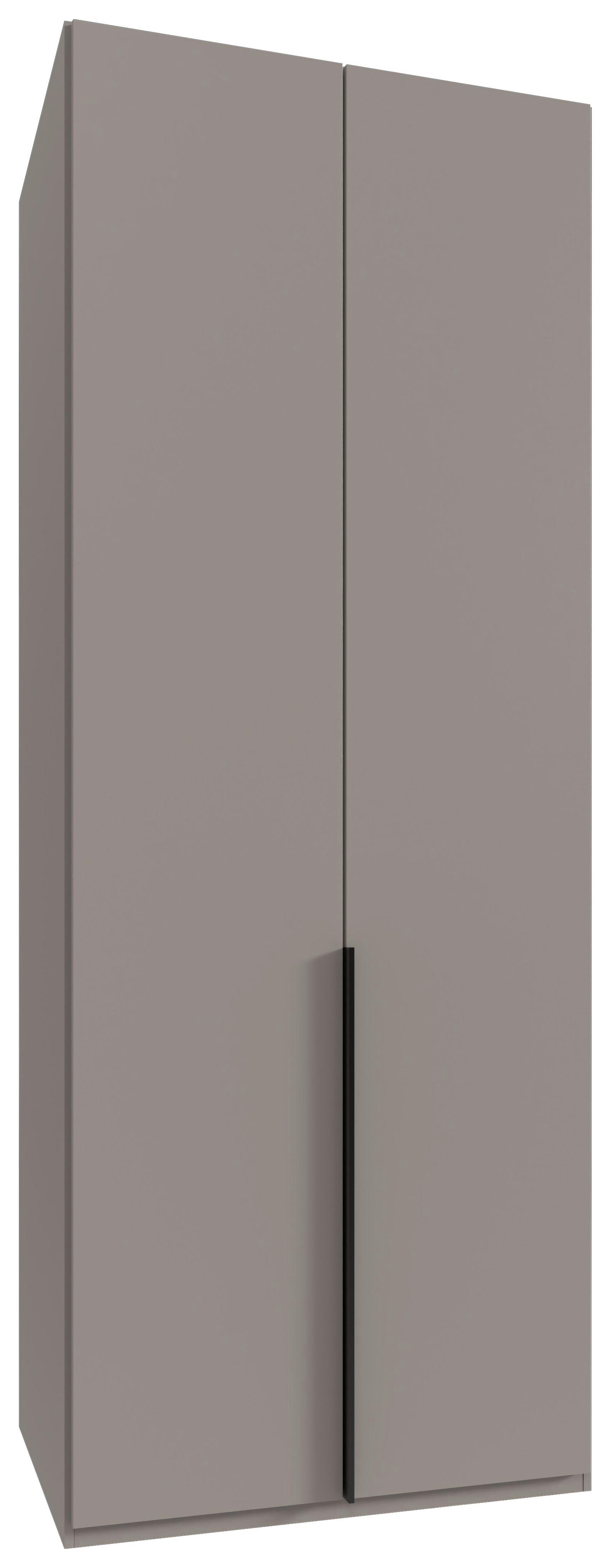Drehtürenschrank NY A Black Grau/Sahara B: 90 cm - Grau/Sahara, MODERN, Holzwerkstoff (90/236/58cm) - MID.YOU