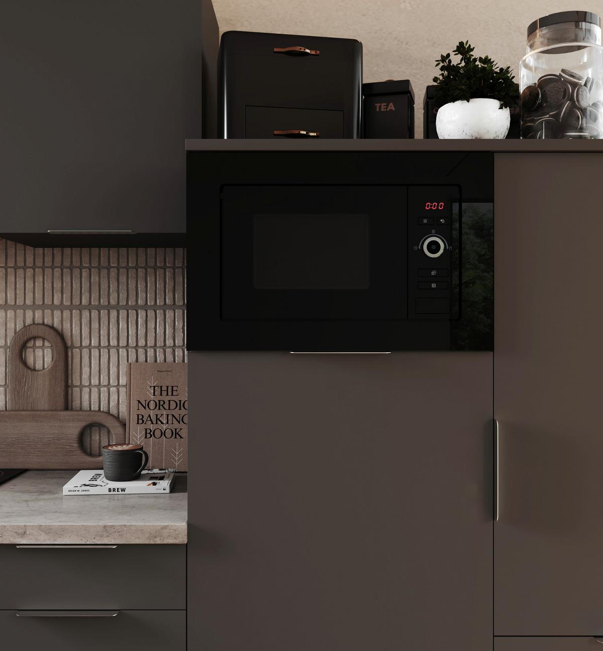 Eckküche Turin Schwarz/Eiche Dekor 340x175 cm - Schwarz/Eiche Artisan, Basics, Holzwerkstoff (340/175cm) - MID.YOU